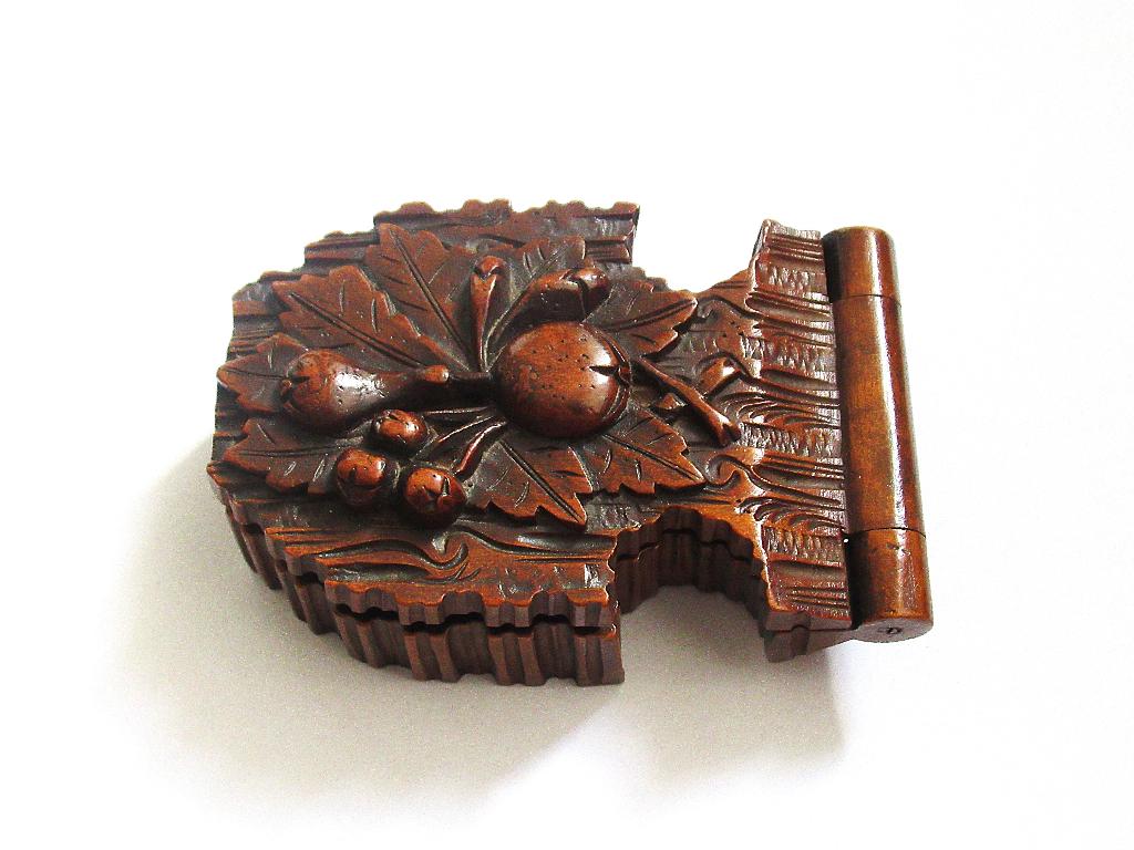 Boîte à montres Art nouveau ancienne bois, Forêt-Noire, XIXe, Enlèvement ou Envoi