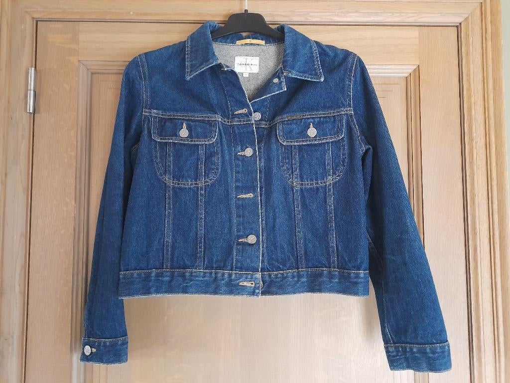 Calvin Klein jeans jas dames maat Small, Blauw, Ophalen of Verzenden, Zo goed als nieuw, Maat 36 (S)