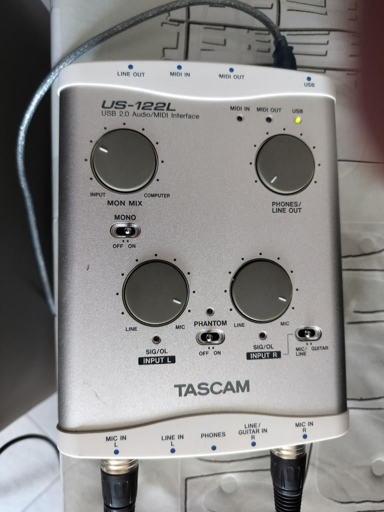 Tascam US 122L, Enlèvement ou Envoi, Comme neuf