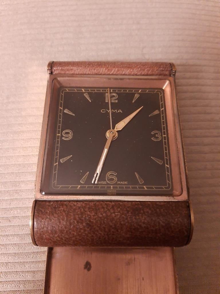 Art deco, elegante CYMA 1940 wekker, van Zwitserse makelij, Ophalen of Verzenden