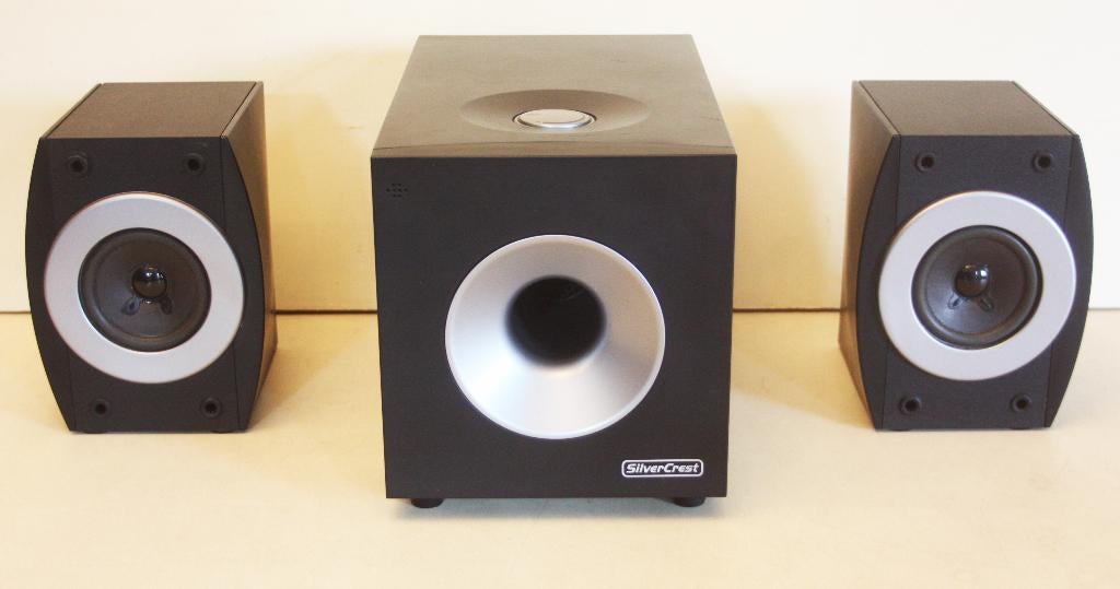SilverCrest Satellite SP-2124 / 2 Luidsprekers + Subwoofer, Audio, Tv en Foto, Ophalen of Verzenden, Zo goed als nieuw, 60 tot 120 watt