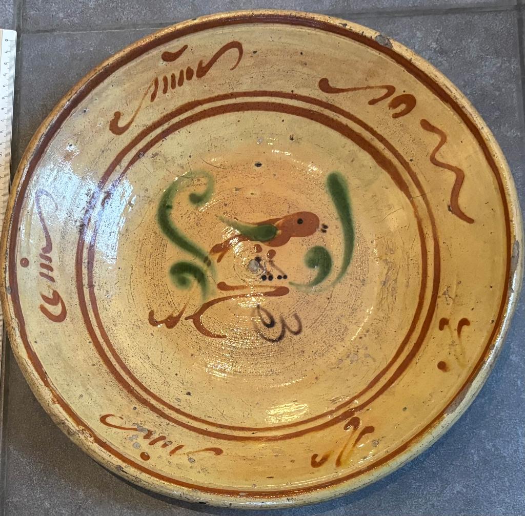 Assiette ancienne en poterie de Frechen - vers 1850, Enlèvement