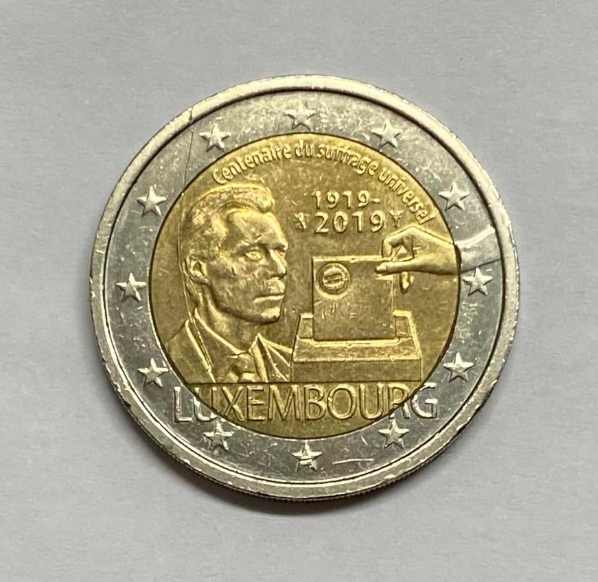 Pièce rare de 2€, Luxembourg, prix : 15€, Enlèvement ou Envoi, Luxembourg, Monnaie en vrac, Argent