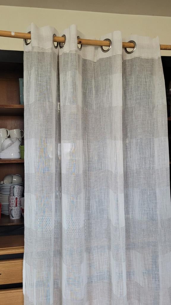 2 rideau voilage à  oeillets 140 x 230 de long, Enlèvement ou Envoi