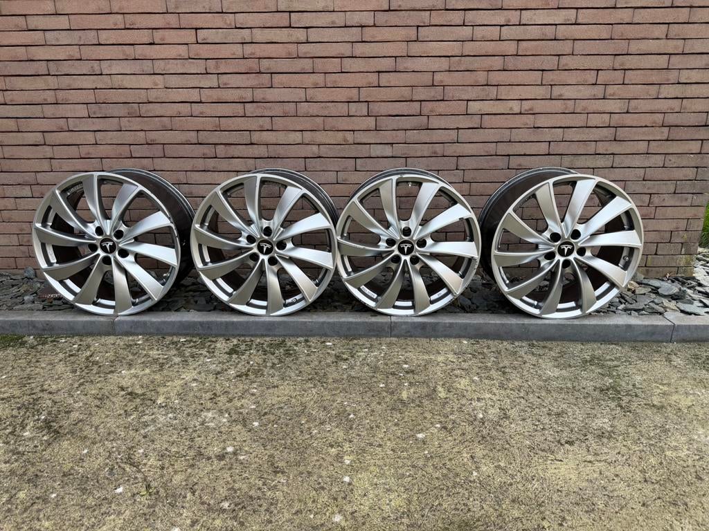 Jantes Tesla Model S « Turbine » 19", Autos : Pièces & Accessoires, Enlèvement, Utilisé, 19 pouces, Jante(s)