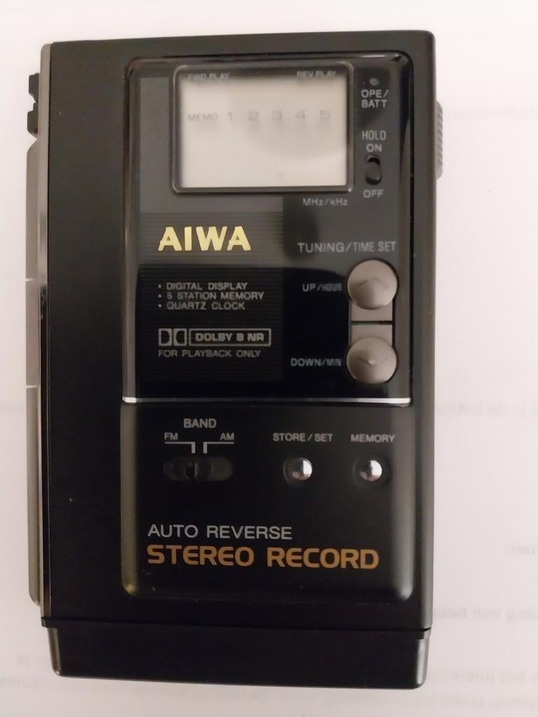 Magnétophone à cassette radio Aiwa HS-J202, TV, Hi-fi & Vidéo, Enlèvement ou Envoi