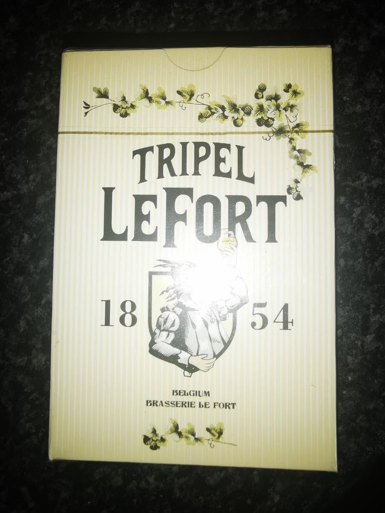 Tripel LeFort speelkaarten nieuw in cellofaan verpakking, Verzamelen, Biermerken, Nieuw, Overige typen, Ophalen of Verzenden