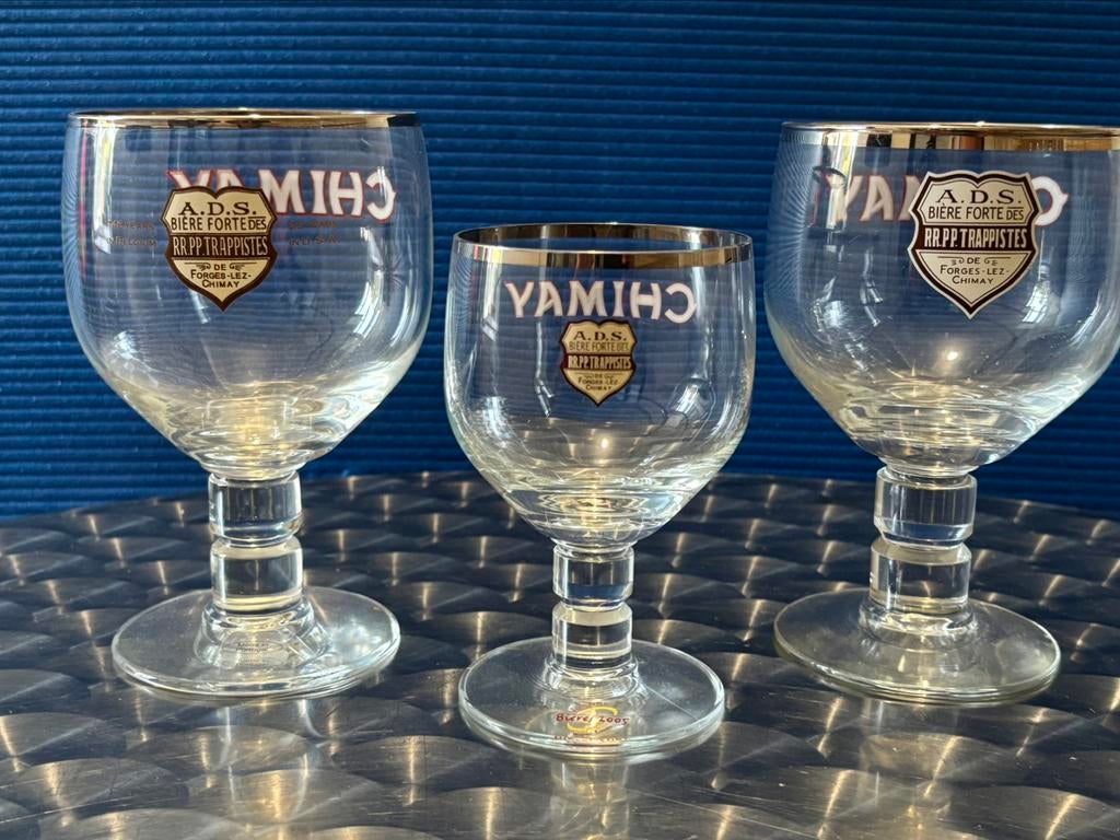 Set Chimay ADS/USA brillen, Verzamelen, Glas en Drinkglazen, Nieuw, Bierglas, Ophalen of Verzenden