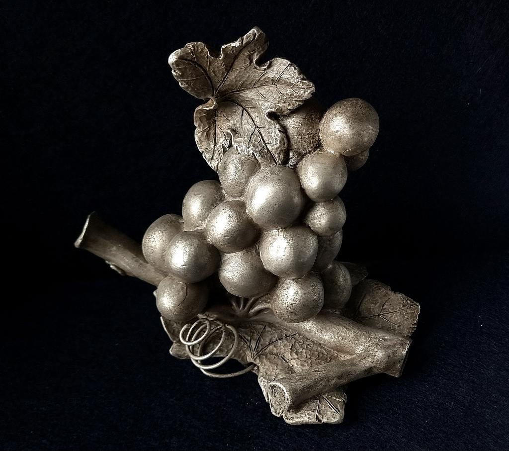 Sculpture décorative vintage en métal « Raisins », Antiquités & Art, Envoi