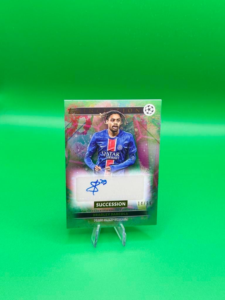 2024-25 Topps Inception Succession Bradley Barcola Auto /99, Ophalen of Verzenden, Zo goed als nieuw