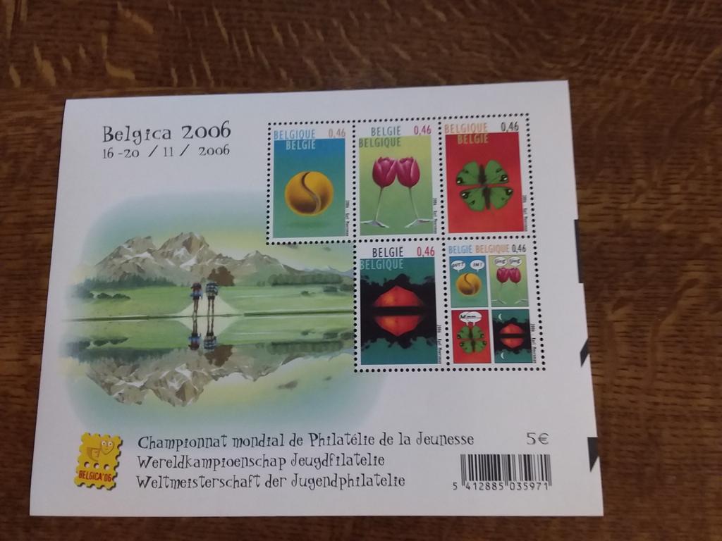 Feuille de timbres Belgica 2006, Enlèvement ou Envoi