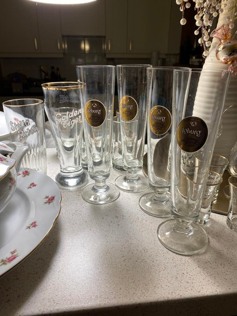 Lot publicitaire de 10 verres à bière belge, Collections, Envoi, Utilisé, Stella Artois