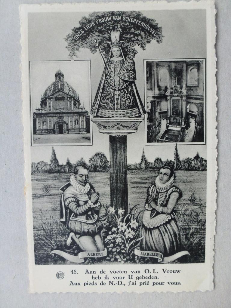 Onze Lieve Vrouw van Scherpenheuvel Aan de voeten van O.L., Verzamelen, Verzenden, 1940 tot 1960, Ongelopen, Stad of Dorp