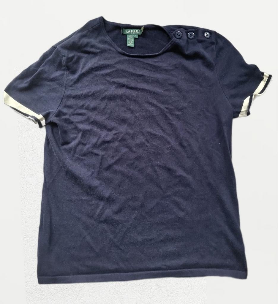 T-shirt maille femme Lauren Ralph Lauren – Bleu marine, Vêtements | Femmes, T-shirts, Comme neuf, Taille 42/44 (L), Bleu, Manches courtes
