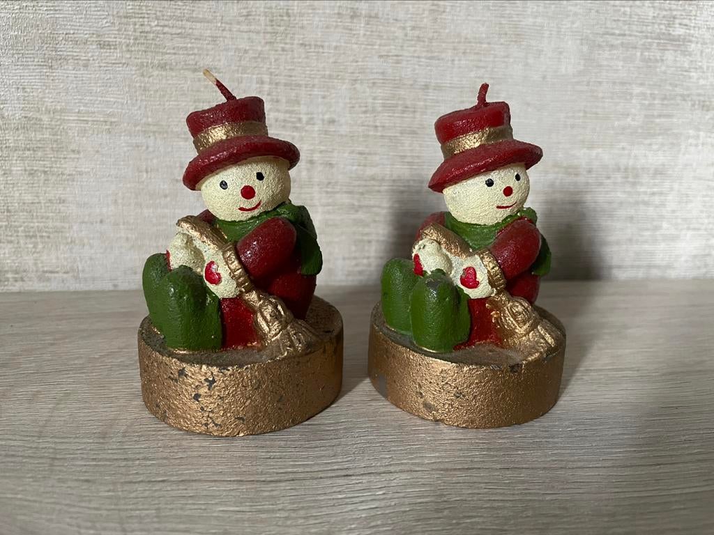 2 bougies décoratives de Noël - Bonhommes de neige, Enlèvement, Neuf