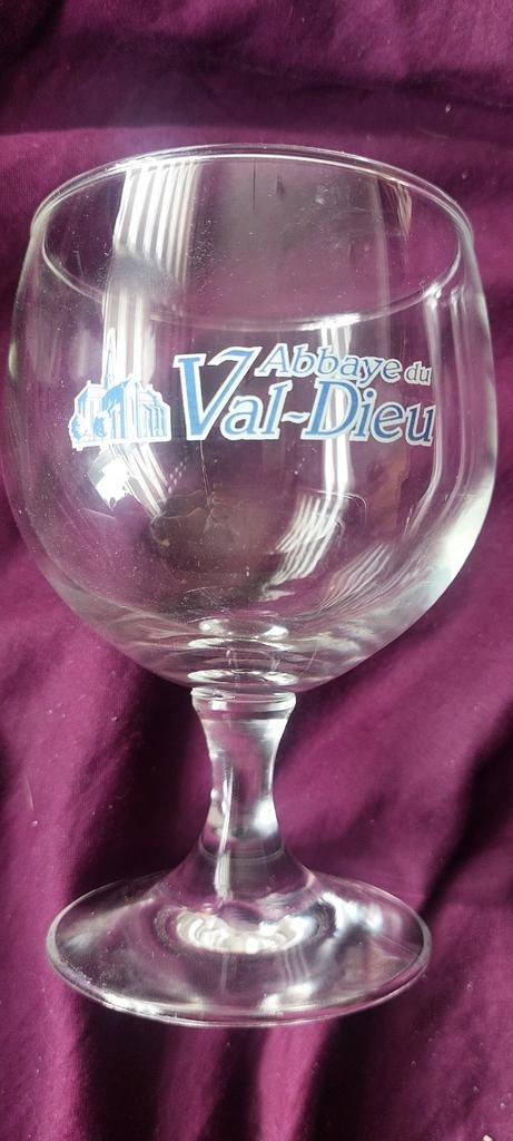 Verre val dieu écriture bleu, Collections, Enlèvement ou Envoi, Comme neuf