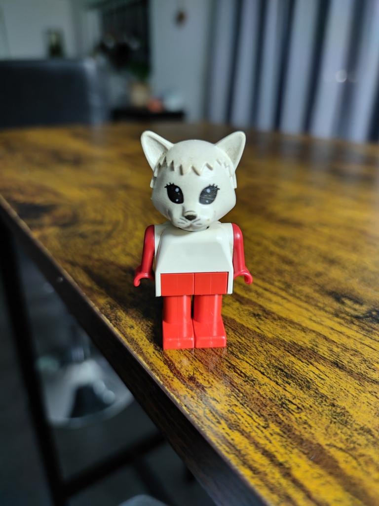 Figurine Lego vintage Fabuland Cathy the cat., Enlèvement ou Envoi, Utilisé, Briques en vrac, Lego