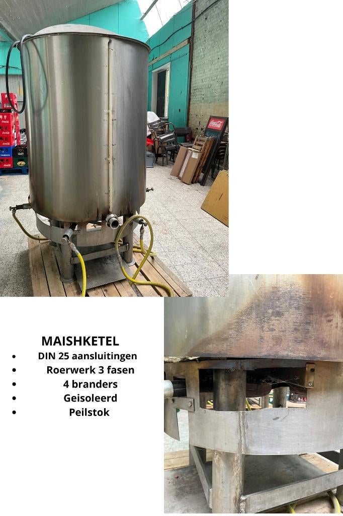 Professionele 550 L brouwinstallatie – VERLAAGD IN PRIJS, Ophalen