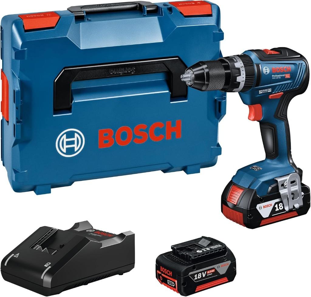 Perceuse à vis Bosch GSB 18V-55 + 2 batteries 4Ah, Bricolage & Construction, Enlèvement ou Envoi, Neuf, Foreuse et Perceuse, Vitesse variable