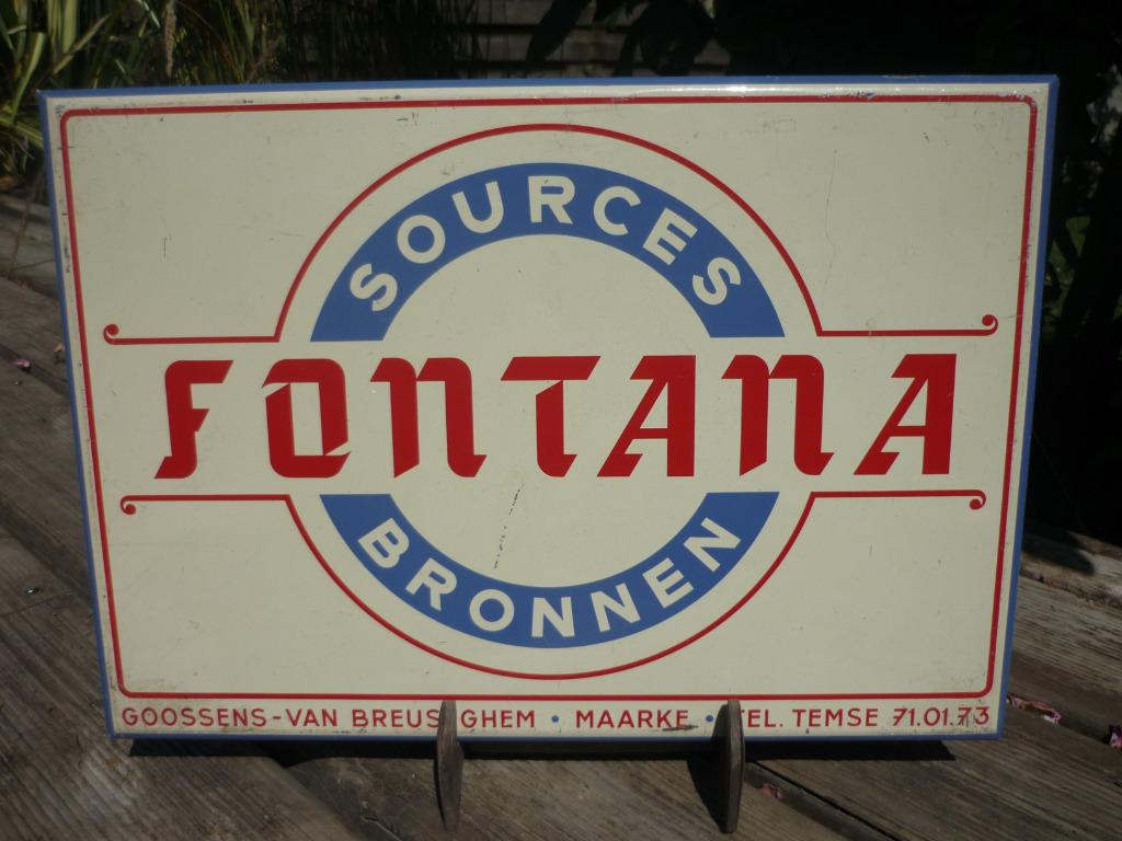 Plaque métallique ( no émail ) Bronnen Fontana - Temse, Collections, Envoi