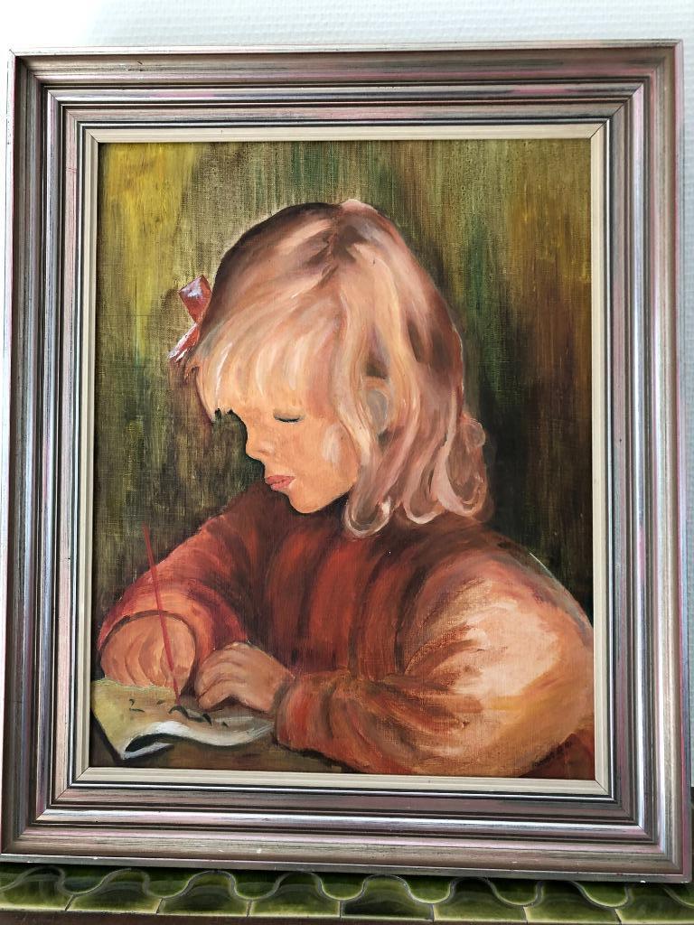 Schilderij meisje, Ophalen