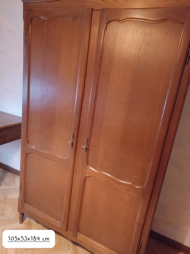 Garde robe, Avec porte(s), Utilisé, 50 à 100 cm, Chêne