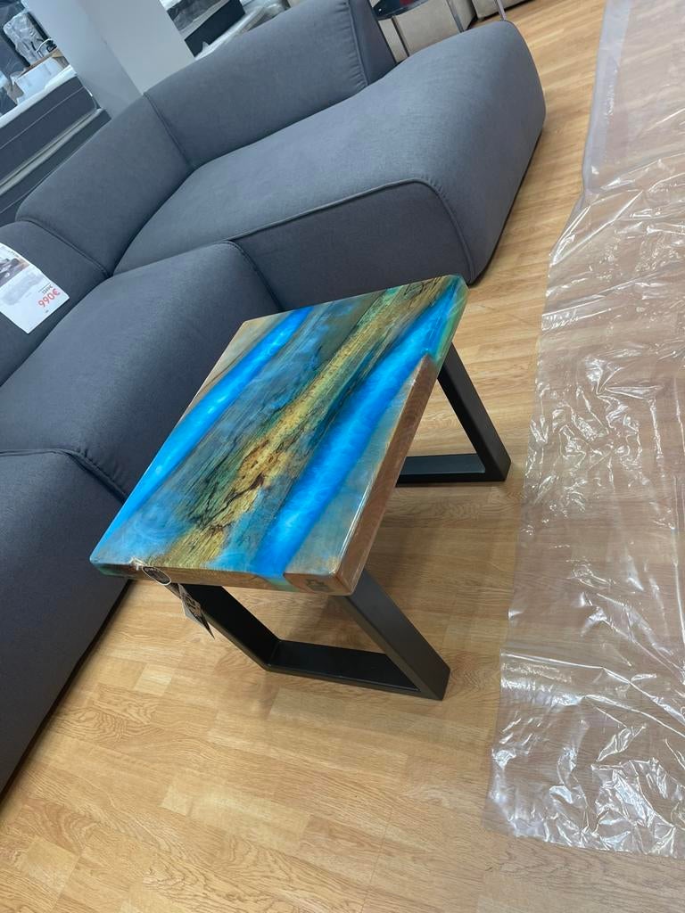 Table basse en époxy, style industriel, Maison & Meubles, Enlèvement ou Envoi, Comme neuf