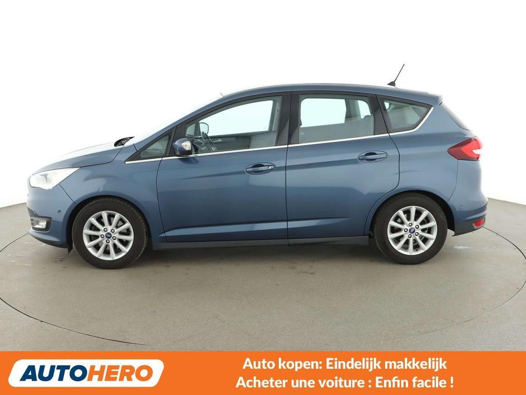 Ford C-MAX 1.5 EcoBoost Titanium (bj 2019), Auto's, Ford, Voorwielaandrijving, 177 g/km, Stof, Blauw