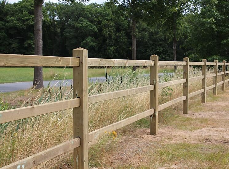 13. Houten omheining | tuinomheining | afrastering, Dieren en Toebehoren, Stalling en Weidegang, Weidegang, 4 paarden of pony's of meer
