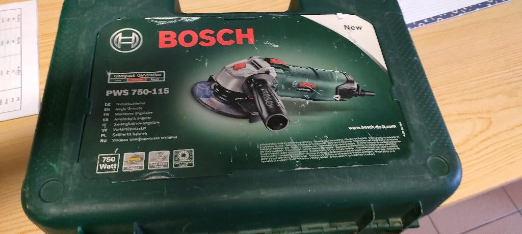 Meuleuse d'angle Bosch PWS 750-115, Bricolage & Construction, Enlèvement, Utilisé, 700 à 1000 watts, Meuleuse d'angle
