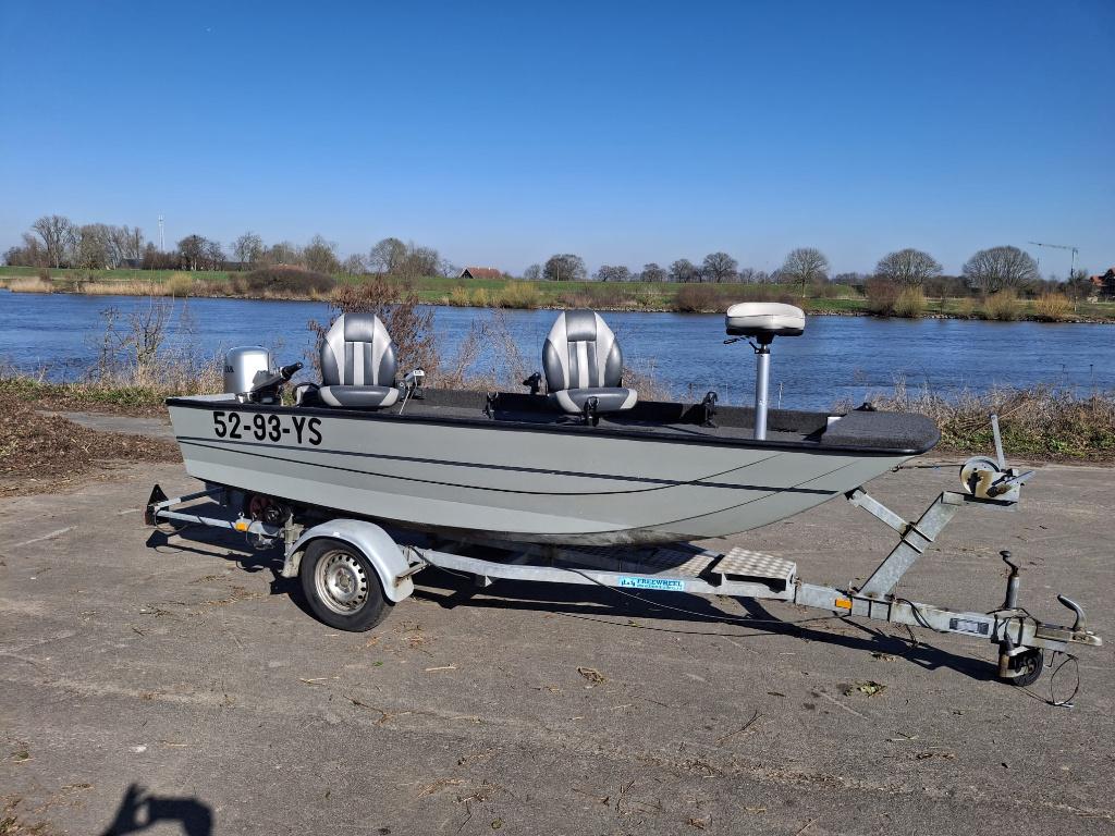 Te koop: Wato 4.80 Visboot met 40 pk Honda, Watersport en Boten, Gebruikt, Ophalen of Verzenden, 30 tot 50 pk, 3 tot 6 meter