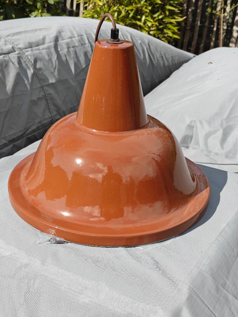 Lampe suspendue vintage en émail, Enlèvement ou Envoi