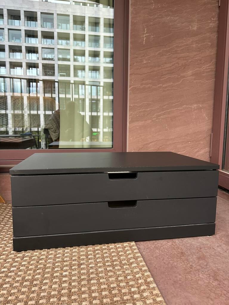 NORDLI ladekast 2 lades – zwart – goede staat, Huis en Inrichting, Ophalen, 1 of 2 laden, 50 tot 100 cm, Zo goed als nieuw