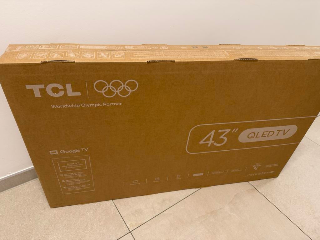 TCL 43” QLED 4K Smart TV (Google TV) – NIEUW in doos, Audio, Tv en Foto, Televisies, Ophalen, Nieuw, QLED, Smart TV