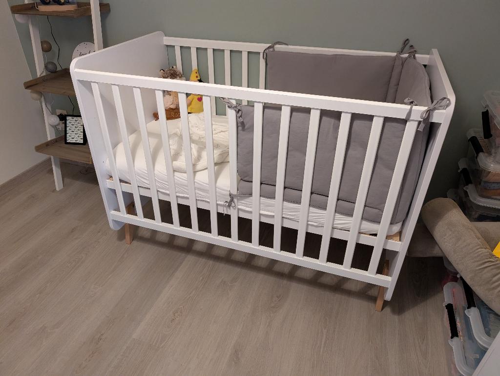 Quax Loft White babybed | 60x120 cm | Zeer goede staat, Kinderen en Baby's, 140 tot 160 cm, Zo goed als nieuw, Minder dan 70 cm