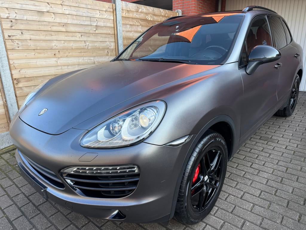 Porsche Cayenne 3,0 V6, Auto's, Porsche, Automaat, Zwart, Diesel, Grijs