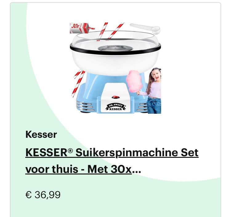 Suikerspinmachine KESSER- nieuw!, Ophalen