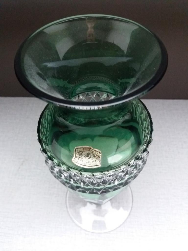 val saint lambert kristallen vazen hoogte 21 cm, Antiek en Kunst, Ophalen of Verzenden