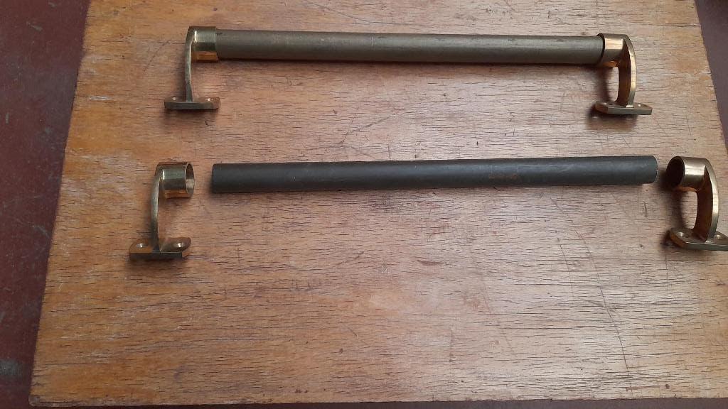 Handdoekdroger in messing, Ophalen, Gebruikt