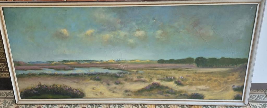 Schilderij heidezicht, Antiek en Kunst, Ophalen