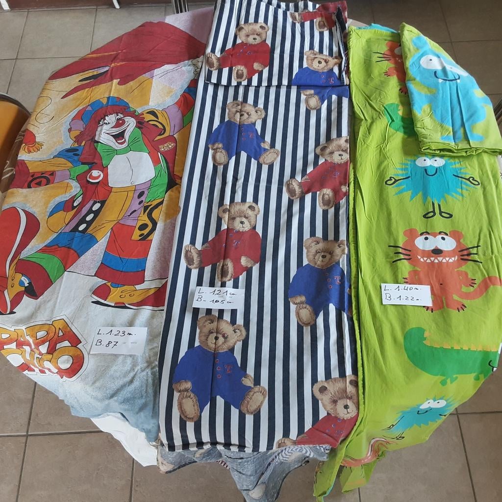 7 donsovertrekken voor kinderbedje, Ophalen of Verzenden, Gebruikt