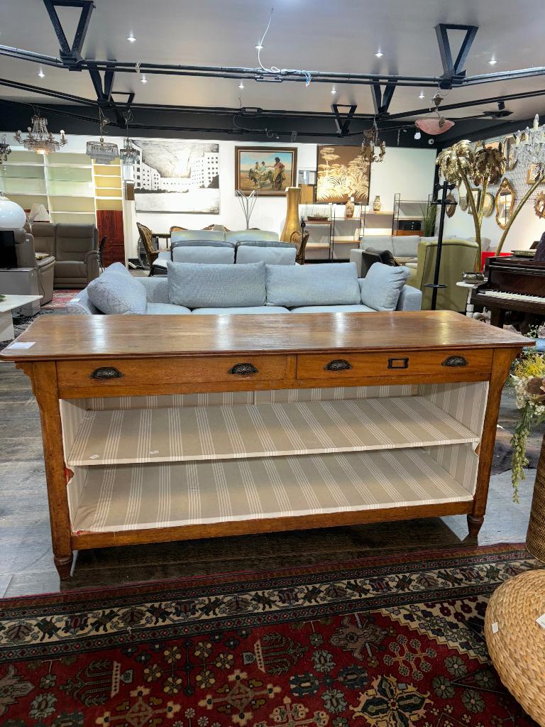 Comptoir 2 tiroirs chéne ancien, Maison & Meubles, Enlèvement ou Envoi, ., ., .