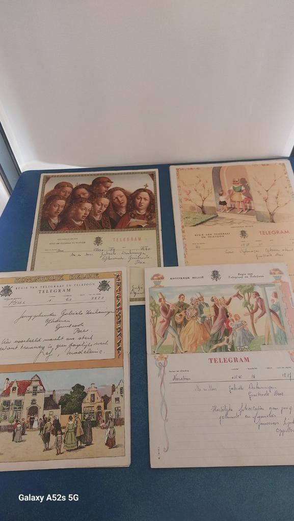 Historische wenskaarten van Telegram., Ophalen of Verzenden, Gebruikt