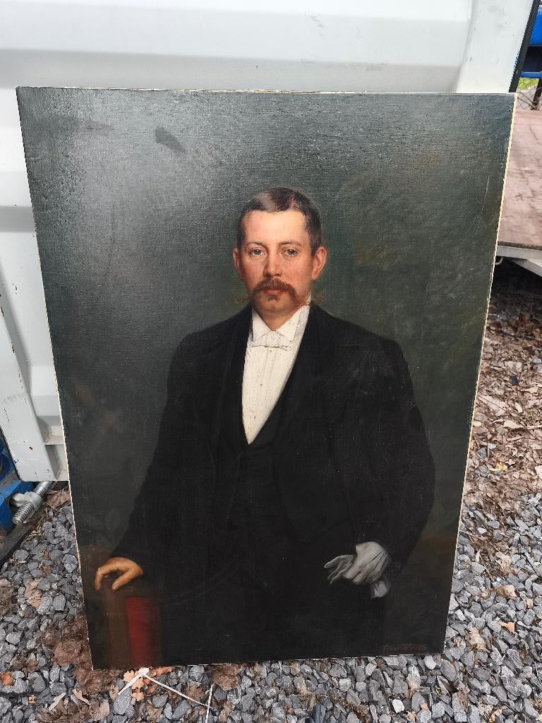 Huile sur toile signe Léon herbo, Antiquités & Art, Enlèvement