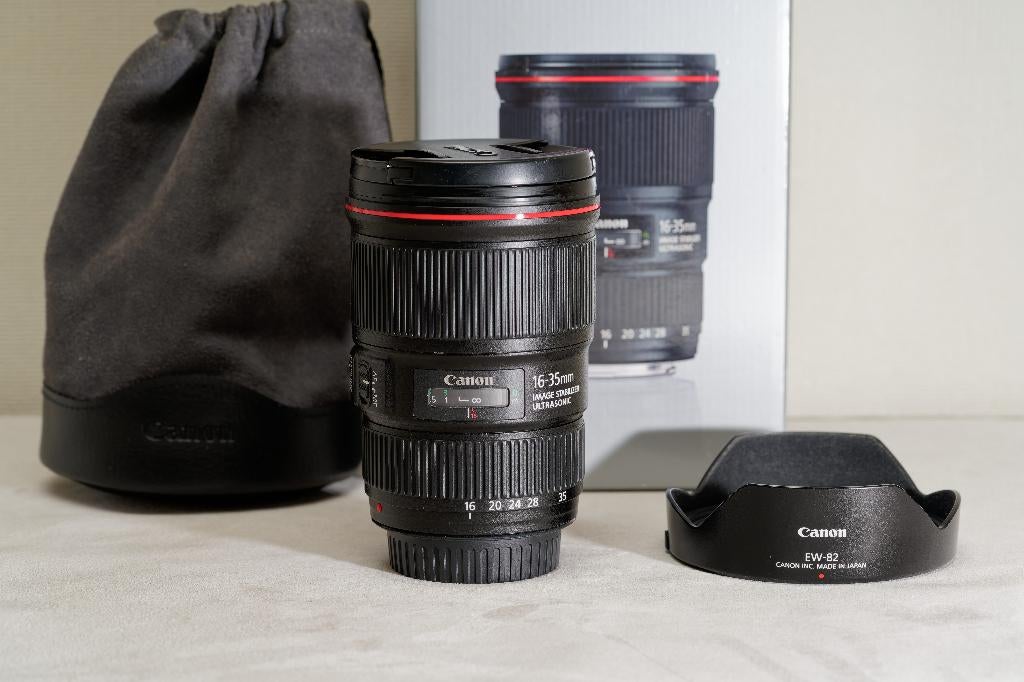 Canon EF 16-35mm f/4 L IS USM ultragroothoek L-serie, Audio, Tv en Foto, Foto | Lenzen en Objectieven, Ophalen of Verzenden, Gebruikt