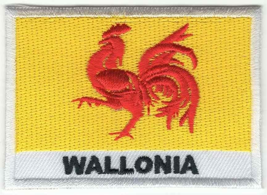 Wallonia vlag stoffen opstrijk patch embleem #1, Verzamelen, Kleding en Patronen, Verzenden, Nieuw