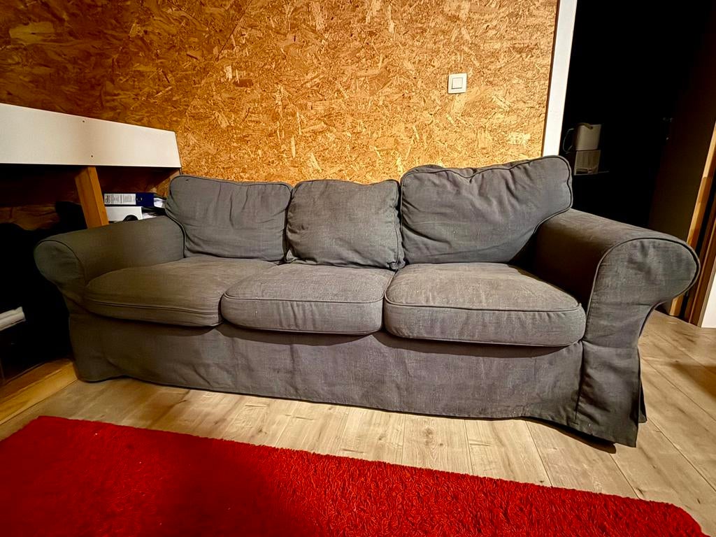 Ektorp zetel ikea grijs 3-zit, Huis en Inrichting, Zetels | Zetels, Ophalen, Gebruikt