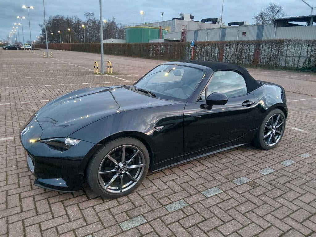 Mazda MX-5 2.0 184 pk ND2 met extra"s, Autos, Cuir, Boîte manuelle, Noir, 2 portes