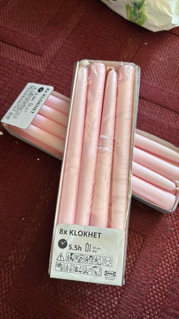 78x Bougies roses, Maison & Meubles, Enlèvement, Comme neuf