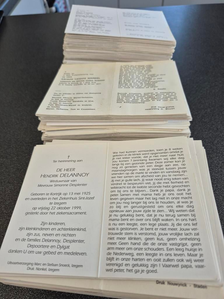 Bidprentjes Kortrijk, Verzamelen, Bidprentjes en Rouwkaarten, Ophalen of Verzenden